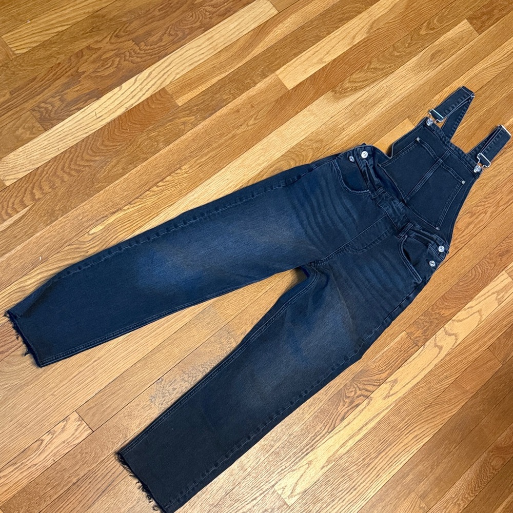 Paige Black Denim Overalls